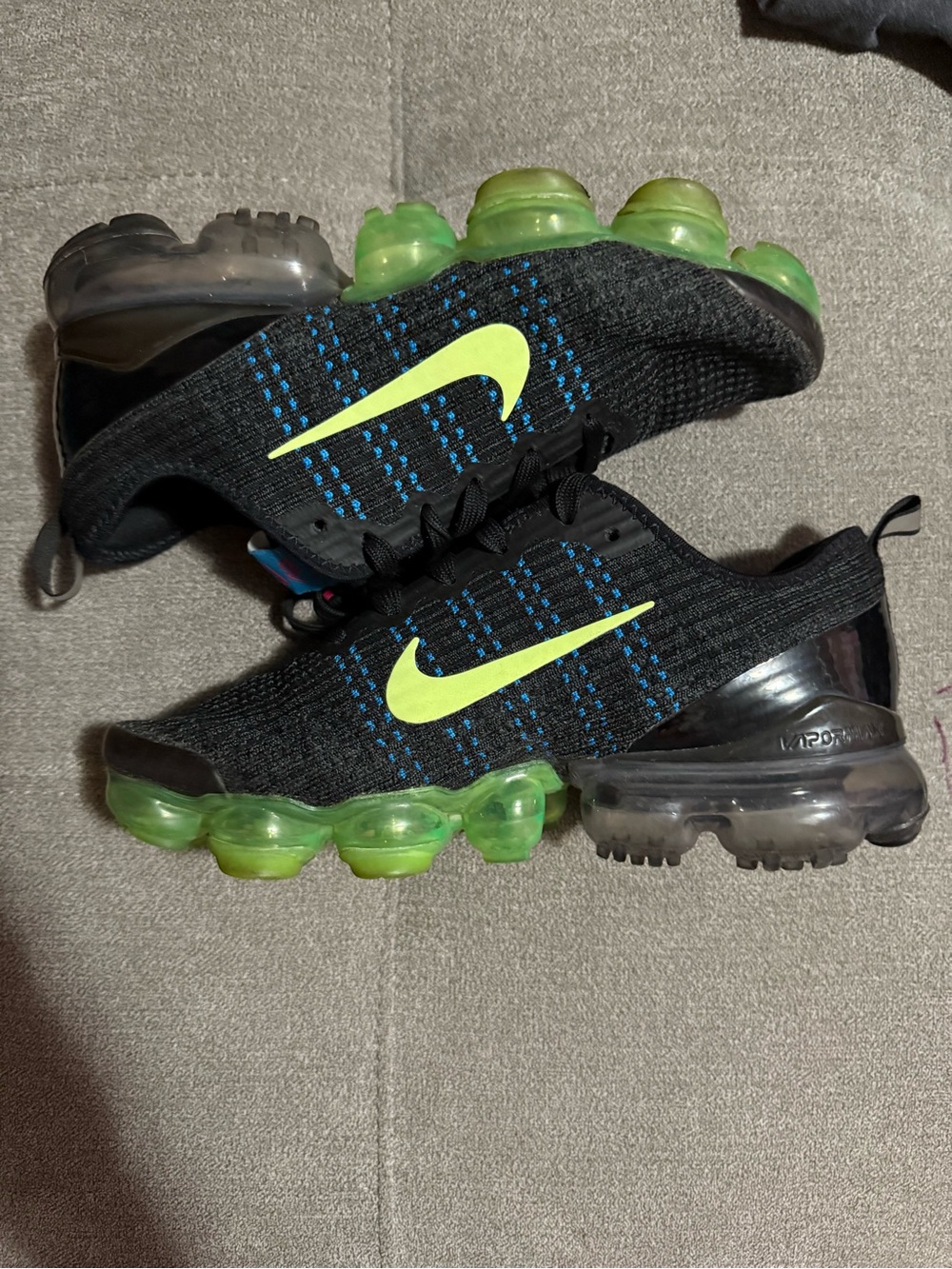 Nike Black & Volt Air VaporMax Flyknit Sneakers